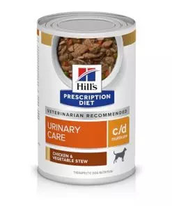 Hill’s Prescription Diet c/d Multicare Urinary Care Chicken & Vegetable Stew Wet Dog Food, Veterinary Diet, 12.5 oz. Cans, (Pack of 12)