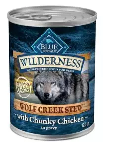 Blue Buffalo Wilderness Wolf Creek Stew High Protein, Natural Wet Food for Dogs, Hearty Chicken Stew in Gravy, 12.5-oz cans, 12 Count