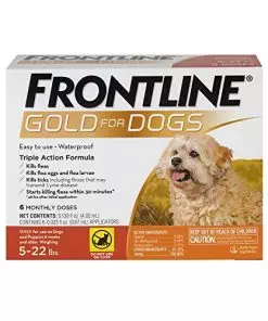 Frontline Gold Flea & Tick Treatment for Small Dogs Up to 5 to 22 lbs., Pack of 6