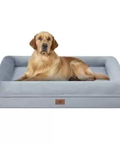 Orthopedic Washable Large Dog Bed: Large Dog Bed Bolster Waterproof – Dog Beds for Medium Large Dogs with Removable Cover