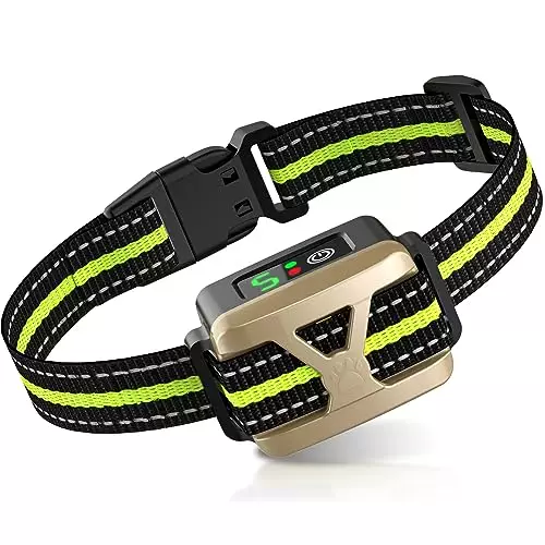 Dog Bark Collar, CMUBH Bark Collar for Large Dog, Rechargeable Anti Bark Collar for Medium Small Dogs with 5 Adjustable Sensitivity and Beep Vibration Shock