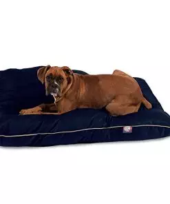 Majestic Pet Rectangle Large Dog Bed Washable – Non Slip Comfy Pet Bed – Dog Crate Bed Super Value Pillow Dog Bed – Dog Kennel Bed for Sleeping – Dog Bed Large Breed 46 x 35 Inch – Solid Blue