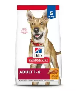 Hill’s Science Diet Adult 1-6, Adult 1-6 Premium Nutrition, Dry Dog Food, Chicken & Barley, 5 lb Bag