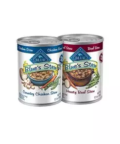 Blue Buffalo Blue’s Stews Natural Adult Wet Dog Food Cans, Chicken and Beef 12.5-oz (12 Pack- 6 of Each Flavor)