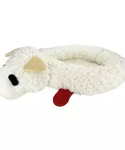 Multipet Lamb Chop Bed for Dogs, White, 27.0″ L x 18.5″ W x 5.5″ Th