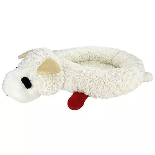 Multipet Lamb Chop Bed for Dogs, White, 27.0″ L x 18.5″ W x 5.5″ Th