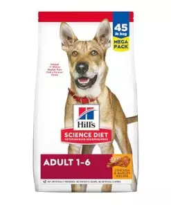 Hill’s Science Diet Adult 1-6, Adult 1-6 Premium Nutrition, Dry Dog Food, Chicken & Barley, 45 lb Bag