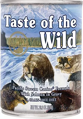 Taste of the Wild Pacific Stream Salmon in Gravy Wet Dog Food Cans 12 Pack 13.2 Ounce Ea. Fast Delivery Just Jak’s Pet Market