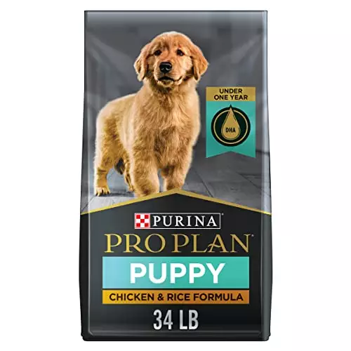 Purina Pro Plan High Protein Dry Puppy Food, Chicken and Rice Formula – 34 Pound (Pack of 1)