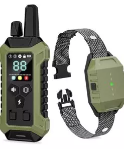 Dog Shock Collar – 4200FT Dog Training Collar with Remote, IPX7 Waterproof Rechargeable Electric Collar with 3 Training Modes, Beep, Vibration and Shock, Security Lock (Green)