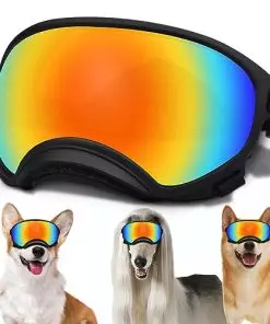 Small Dog Sunglasses with Adjustable Strap UV Protection, Winproof Dog Puppy Sunglasses, Suitable for Small Dog Pet Glasses, Dogs Eyes Protection，Soft Dog Goggles