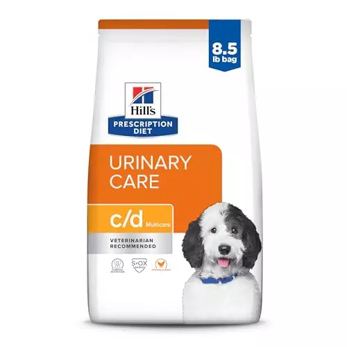 Hill’s Prescription Diet c/d Multicare Urinary Care Chicken Flavor Dry Dog Food, Veterinary Diet, 8.5 lb. Bag