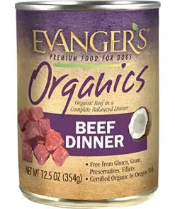 Evanger’s Organics Beef Dinner for Dogs 12.5 oz (Pack of 12)