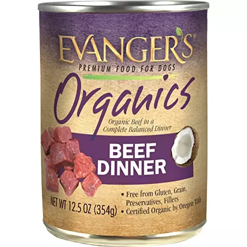 Evanger’s Organics Beef Dinner for Dogs 12.5 oz (Pack of 12)