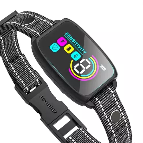 Dog Bark Collar for Large Medium Dogs, Rechargeable Smart Collar, IPX7 Waterproof Anti Bark Collar, Anti Barking Training Collar with 8 Adjustable Sensitivity Beep Vibration Shock