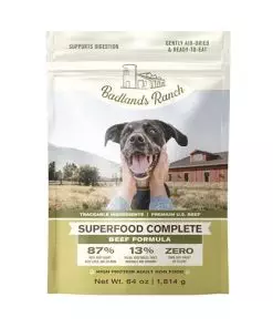 BADLANDS RANCH – Superfood Complete, Air-Dried Adult Dog Food – High Protein, Zero Fillers, Superfood Nutrition by Katherine Heigl (64 oz., Beef Formula)