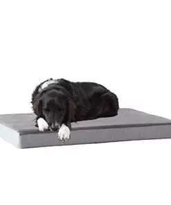 BARK Orthopedic Dog Bed – Premium Memory Foam, Machine Washable Cover, Fits Standard Crates | Large, Grey