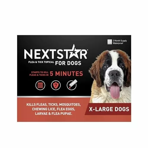 NEXTSTAR Flea and Tick Prevention for Dogs, Repellent, Treatment, and ...