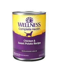 Wellness Complete Health Natural Wet Canned Dog Food, Chicken & Sweet Potato, 12.5-Ounce Can (Pack of 12)