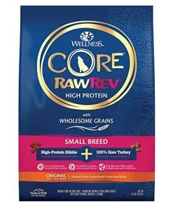 Wellness CORE RawRev Dry Small Dog Food with Wholesome Grains, Natural Ingredients, Made in USA with Real Freeze-Dried Meat (Adult, Small Breed, 10 lbs)