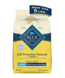 Blue Buffalo Life Protection Formula Natural Adult Healthy Weight Dry Dog Food, Chicken and Brown Rice 5-lb Trial Size Bag