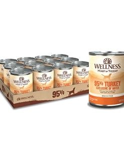 Wellness 95% Turkey Natural Wet Grain Free Canned Dog Food, 13.2-Ounce Can (Pack of 12)