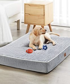 WNPETHOME Orthopedic Dog Beds for Large Dogs, Extra Large Waterproof Dog Bed with Removable Washable Cover & Anti-Slip Bottom, Egg Crate Foam Pet Bed Mat, Multi-Needle Quilting XL Dog Crate Bed