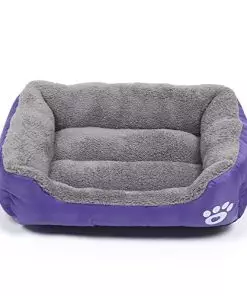 Dog Beds for Small Medium Large Dogs Rectangle Sleeping Pet Bed Washable Dog Bed Purple Size S