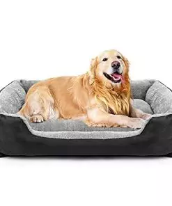 Teodty Dog Beds for Large Dogs, Washable Pet Bed Mattress Comfortable, Warming Rectangle Medium and Cat Pets