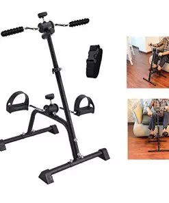 SYNTEAM Pedal Exerciser Bike Hand Arm Leg and Knee Peddler Adjustable Fitness Equipment for Seniors Home Medical Supplies for Total Body