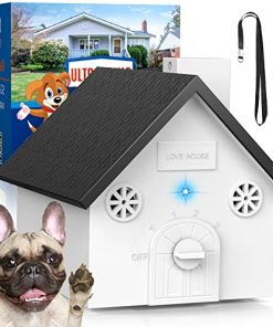 Anti Barking Device, Dog Barking Control Devices Ultrasonic Dog Barking Deterrent with 4 Modes, Stop Dog Barking Device Up to 50 Ft Range, 2 in 1 Outdoor Bark Control Device Weatherproof Birdhouse