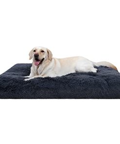 CHAMPETS Washable Dog Bed for Crate 35″X23″,Large Dog Bed Washable for Small,Medium,Large,Extra Large Dogs Cats Pet,Waterproof Dog Beds for Large Dogs with Washable Cover,Crate Pet Bed for Large Dogs