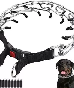 CBBPET Dog Prong Collar, Adjustable Dog Training Collar with Quick Release Buckle for Small Medium Large Dogs
