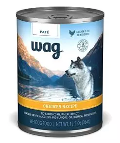 Amazon Brand – Wag Pate Canned Dog Food, Chicken Recipe, 12.5 Ounce (Pack of 12)