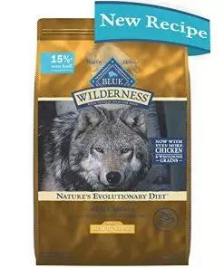 Blue Buffalo Wilderness High Protein Natural Healthy Weight Adult Dry Dog Food Plus Wholesome Grains, Chicken 24 lb Bag