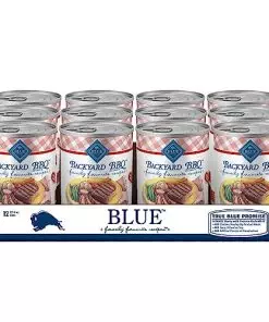 Blue Buffalo Family Favorites Natural Adult Wet Dog Food, Backyard BBQ 12.5-oz can (Pack of 12)