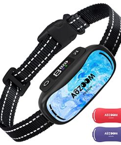 AOZOOM Small Dog Bark Collar Rechargeable, Anti Barking Collar for Small Medium Dogs, Humane No Bark Collars for Dogs, Automatic Bark Collar for Medium Dogs, Safe Pet Bark Control Device (Blue)