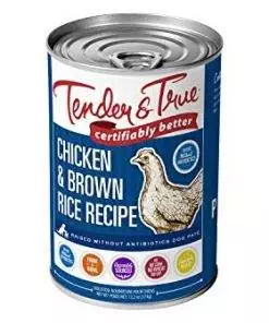 Tender & True Antibiotic-Free Chicken & Brown Rice Recipe Canned Dog Food, 13.2 oz, Case of 12