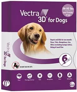 VECTRA 3D for Dogs Flea, Tick & Mosquito Treatment & Prevention for Large Dogs (56 to 95 lbs), 6 Month Supply