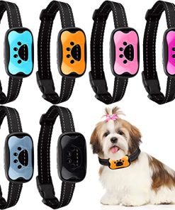 6 Pack Dog Bark Collar, Anti Barking Collar with 7 Adjustable Levels, No Shock Stop Barking Collar Device with Beep Vibration Smart Correction LED Indicator No Bark Collar for Small Medium Large Dogs