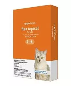Amazon Basics Flea Topical for Medium Cats (5-9 pounds), 6 Count