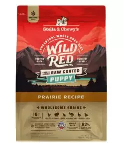 Stella & Chewy’s Wild Red Dry Dog Food Raw Coated High Protein Wholesome Grains Puppy Prairie Recipe, 21 lb. Bag