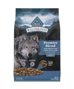 Blue Buffalo Blue Wilderness Premier Blend with Meaty Cuts Adult Chicken Dry Dog Food, 24 lbs.