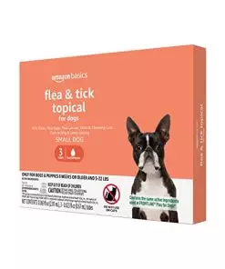 Amazon Basics Flea and Tick Topical Treatment for Small Dogs (5-22 pounds), 3 Count (Previously Solimo)