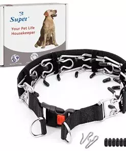 Supet Dog Training Collar for Small Medium Large Dogs with Quick Release Buckle, Adjustable No Pull Dog Collar with Nylon Cover