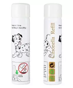 2Pcs Citronella Refill for Bark Collar Citronella Spray Can Refill for Bark Collars and Remote Trainers Citronella Spray for Bark Collar for Large Dog Bottle