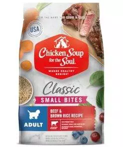 Chicken Soup for the Soul Pet Food – Small Bites Adult Dog – Beef & Brown Rice Recipe 4.5lb