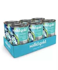 Solid Gold Wet Dog Food for Adult & Senior Dogs – Made with Real Chicken & Salmon – Leaping Waters Grain Free Canned Dog Food for Healthy Digestion & Sensitive Stomach