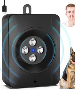 Bark Control Device, Automatic Anti Barking Device with 4 Ultrasonic Transmitters, Audio & Ultrasonic Dog Barking Deterrent with 33FT Range, Rechargeable & Waterproof Outdoor Stop Barking Dog Devices