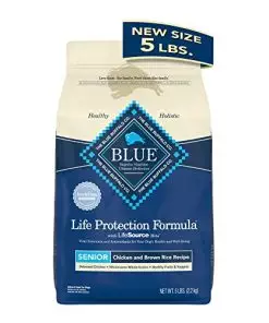Blue Buffalo Life Protection Formula Natural Senior Dry Dog Food, Chicken and Brown Rice 5-lb Trial Size Bag